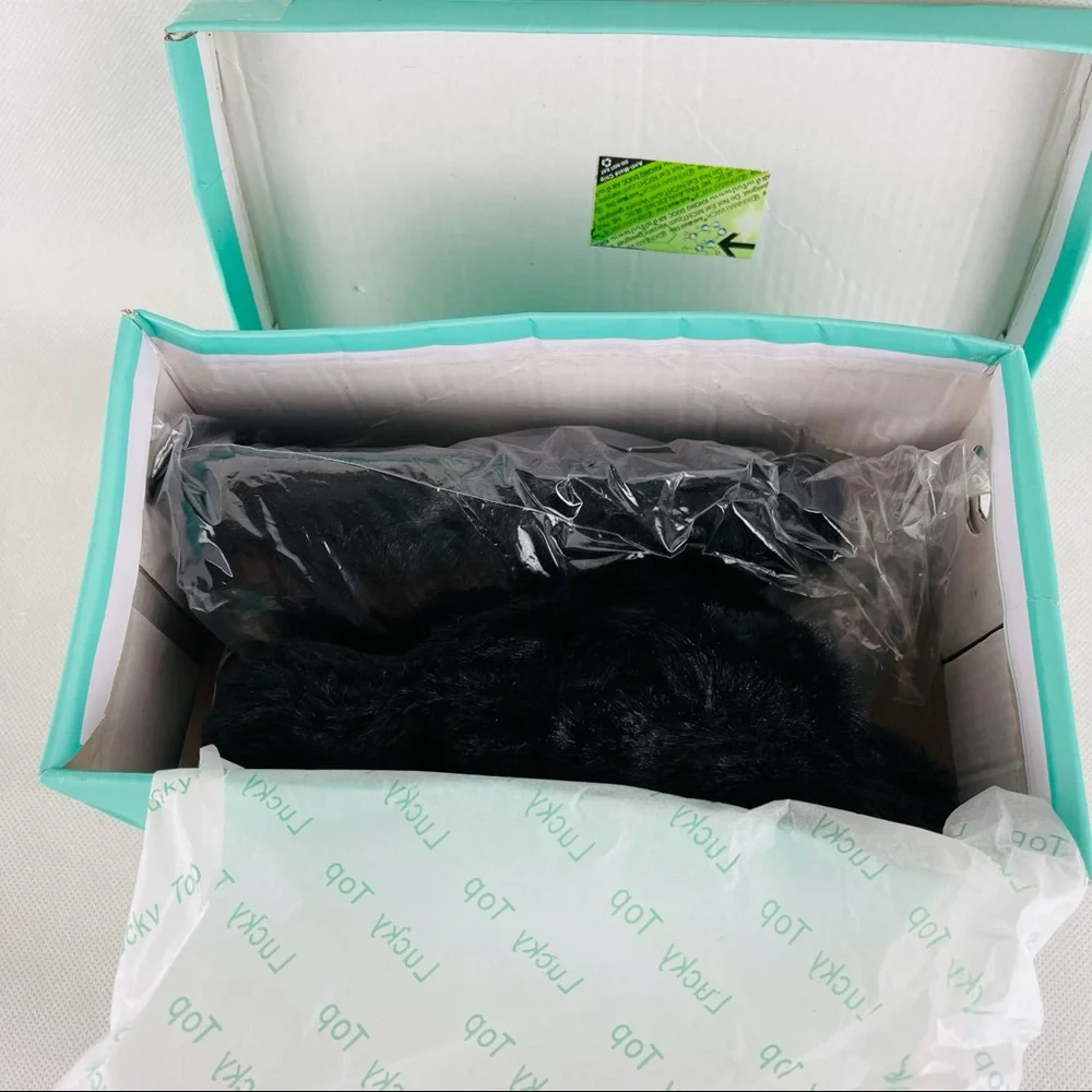 Lucky Top, fluffy Slides size: 9 girls